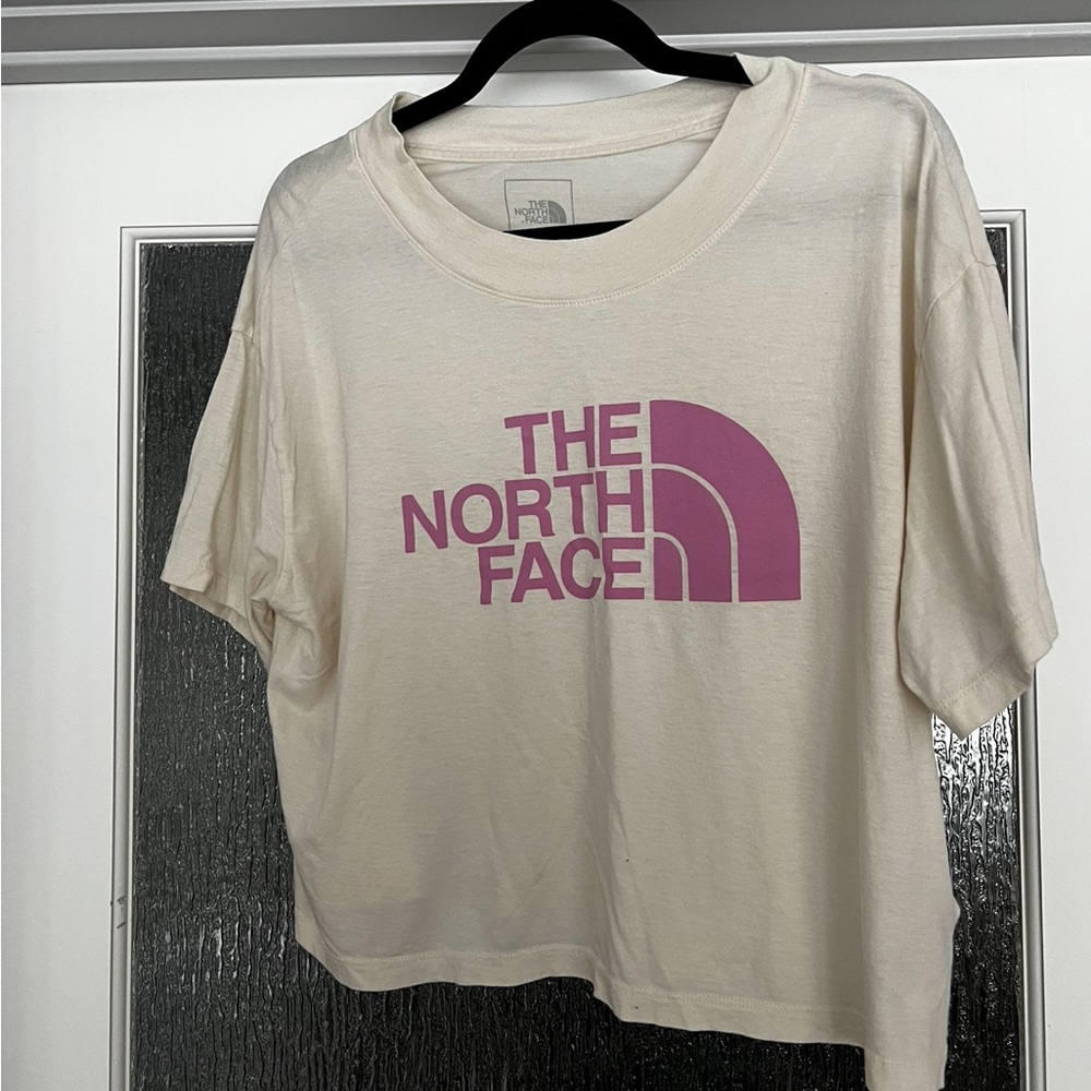 north face half dome crop graphic tee